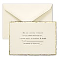 Custom Premium Wedding & Event Response Cards With Envelopes, 4-7/8" x 3-1/2", Deckled In Gold, Box Of 25 Cards 1 thumbnail image