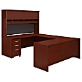 Bush Business Furniture 72"W U-Shaped Corner Desk With Hutch And Storage, Mahogany, Standard Delivery 1 thumbnail image