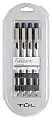 TUL® BP Series Retractable Ballpoint Pens, Medium Point, 1.0 mm, Silver Barrels, Assorted Inks, Pack Of 4 Pens