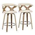 LumiSource Gardenia Counter Stools, Zebra/Cream, Set Of 2 Stools 1 thumbnail image