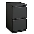 WorkPro 20"D Vertical 2-Drawer Letter-Size Mobile Pedestal File Cabinet, Charcoal 1 thumbnail image