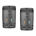 Alpine Wall-Mounted Dual Soap/Hand Sanitizer Dispensers, 9-13/16"H x 5-3/4"W x 3-3/4"D, Gray, Pack Of 2 Dispensers
