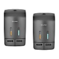 Alpine Wall-Mounted Dual Soap/Hand Sanitizer Dispensers, 9-13/16"H x 5-3/4"W x 3-3/4"D, Gray, Pack Of 2 Dispensers 1 thumbnail image