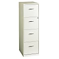 Realspace 18"D 4-Drawer Vertical Letter-Size File Cabinet, Pearl White 1 thumbnail image