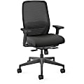 HON Nucleus Task Chair KD - Black Fabric Seat - Black Back - Armrest - 1 Each