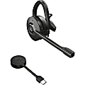 Jabra Engage 55 Headset - Mono - USB Type C - Wireless - DECT - 492.1 ft - 40 Hz - 16 kHz - On-ear - Monaural - Open - Noise Cancelling, Uni-directional Microphone - Black