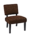 Ave Six Jasmine Accent Chair, Maze Chocolate/Dark Brown