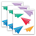 Carson Dellosa Education Cut-Outs, Happy Place Paper Airplanes, 36 Cut-Outs Per Pack, Set Of 3 Packs