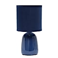 Simple Designs Thimble Base Table Lamp, 10-1/16"H, Navy/Navy