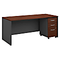 Bush Business Furniture Series C Components 72"W Office Computer Desk With Mobile File Cabinet, Hansen Cherry/Graphite Gray, Standard Delivery 1 thumbnail image