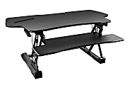 Mount-It! 49"W Height-Adjustable Standing Desk Converter, Black 1 thumbnail image