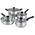 Oster Rametto 8-Piece Stainless-Steel Cookware Set, Silver