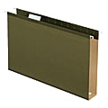 Pendaflex® Premium Reinforced Extra-Capacity Hanging File Folders, 2" Expansion, Legal Size, Green, Pack Of 25 Folders