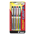 Pilot® Precise Grip™ Liquid Ink Rollerball Pens, Bold Point, 1.0 mm, Assorted Barrels, Assorted Ink Colors, Pack Of 4