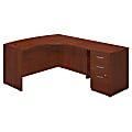 Bush Business Furniture Components Elite 60"W Right-Handed L-Shaped Desk With Return And 3-Drawer Pedestal, Hansen Cherry, Standard Delivery