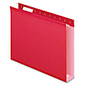 Pendaflex® Premium Reinforced Color Extra-Capacity Hanging Folders, Letter Size, Red, Pack Of 25