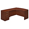Bush Business Furniture Components Elite 60"W x 43"D Left-Handed L-Shaped Desk With Return And 3-Drawer Pedestal, Hansen Cherry, Standard Delivery