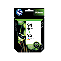 HP 94/95, Black/Tricolor Ink Cartridges (C9354BN), Pack Of 2 1 thumbnail image