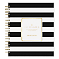 2023-2024 Day Designer Daily/Monthly Planner, 8" x 10", Rugby Stripe Black Frosted, July 2023 To June 2024, 137885-A 1 thumbnail image