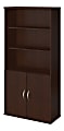 Bush Business Furniture Components Elite 73"H 5-Shelf Bookcase With Doors, Mocha Cherry, Standard Delivery