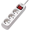 Tripp Lite 3-Outlet Power Strip - French Type E Outlets, 220-250V AC, 16A, 1.5 m Cord, Type E Plug, White - Power strip - 13 A - AC 230 V - input: Type E - output connectors: 3 (Type E) - 5 ft cord - France - white