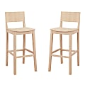Linon Doncaster Bar Stools, Unfinished, Set Of 2 Stools