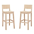 Linon Doncaster Bar Stools, Unfinished, Set Of 2 Stools 1 thumbnail image