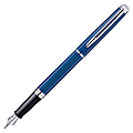 Waterman Hemisphere Fountain Pen, Fine Point, Blue/Silver Barrel, Blue Ink
