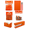 JAM Paper® Complete 9-Piece Desk Kit, Orange
