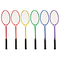 Champion Sports Badminton Racket Set, Twin Shaft, 26"H x 8"W x 1"D, Assorted Colors, Set Of 6 Rackets