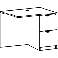 Lorell® Prominence 2.0 42”W Right Desk Return, Gray Elm 1 thumbnail image