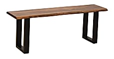 Coast to Coast Heath Counter-Height Dining Bench, Brownstone Nut Brown/Black
