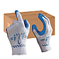 Showa Atlas Fit General Purpose Gloves - Medium Size - Blue, Gray - Comfortable, Lightweight, Knit Wrist, Durable, Debris Resistant - 24 / Box 1 thumbnail image