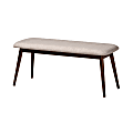 Baxton Studio 9550 Dining Bench, 17-3/4"H x 41-5/16"W x 15-7/16"D, Light Gray/Walnut 1 thumbnail image