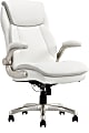 Serta® Smart Layers™ Brinkley Ergonomic Bonded Leather High-Back Executive Office Chair, White/Silver 1 thumbnail image