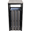 Lorell® Outdoor Waste Bin, 14.69 Gallons, Charcoal 1 thumbnail image