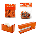 JAM Paper® 5-Piece Office Starter Kit, Orange