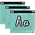 Creative Teaching Press® Designer Letters, 4", Bold And Bright Classroom Café, 212 Pieces Per Pack, Set Of 3 Packs