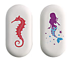Office Depot® Fashion Erasers, White, Pack Of 2 Erasers 1 thumbnail image
