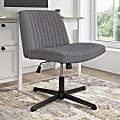 Bush Furniture Sutton Ergonomic Fabric Armless Mid Back Computer Chair Without Wheels, Dark Charcoal Fabric, Standard Delivery 1 thumbnail image