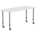 Lorell Attune Height-adjustable Multipurpose Rectangular Table - For - Table TopRectangle Top - Adjustable Height - 26.62" to 33.62" Adjustment x 60" Table Top Width x 23.62" Table Top Depth - 33.62" Height - Assembly Required - Laminated, Gray