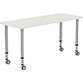 Lorell Attune Height-adjustable Multipurpose Rectangular Table - For - Table TopRectangle Top - Adjustable Height - 26.62" to 33.62" Adjustment x 60" Table Top Width x 23.62" Table Top Depth - 33.62" Height - Assembly Required - Laminated, Gray 1 thumbnail image