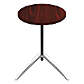 Lorell® Guest Area Round Top Accent Table, Mahogany 1 thumbnail image