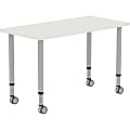 Lorell Attune Height-adjustable Multipurpose Rectangular Table - For - Table TopRectangle Top - Adjustable Height - 26.62" to 33.62" Adjustment x 48" Table Top Width x 23.62" Table Top Depth - 33.62" Height - Assembly Required - Laminated, Gray