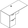 Lorell® Prominence 2.0 Elm 48”W Left Desk Return, Gray 1 thumbnail image