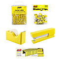 JAM Paper® 5-Piece Office Starter Kit, Yellow