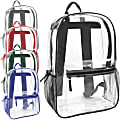 Trailmaker Classic Clear Backpacks, Assorted Trim, Case Of 24 Backpacks 1 thumbnail image