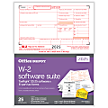 Office Depot® W-2 Laser Tax Forms With Software, 6-Part, 2-Up, 8-1/2" x 11", Pack Of 25 Form Sets, 5622525 1 thumbnail image