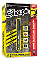 Sharpie® PRO Permanent Markers, Fine Point, Black/Gray Barrel, Black Ink, Pack Of 12 Markers 1 thumbnail image