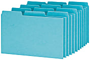 Oxford® Blank Pressboard Guides, 1/3 Cut, 4" x 6", 30% Recycled, Blue, Box Of 100